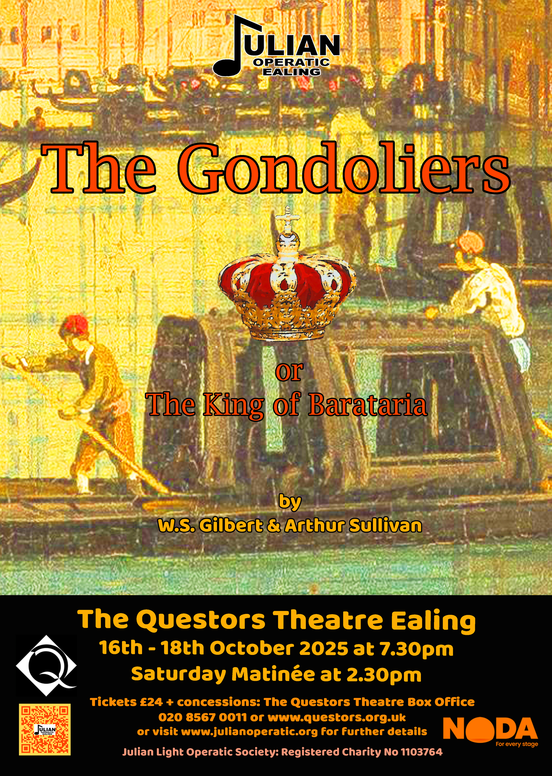 The Gondoliers 25 handbill
